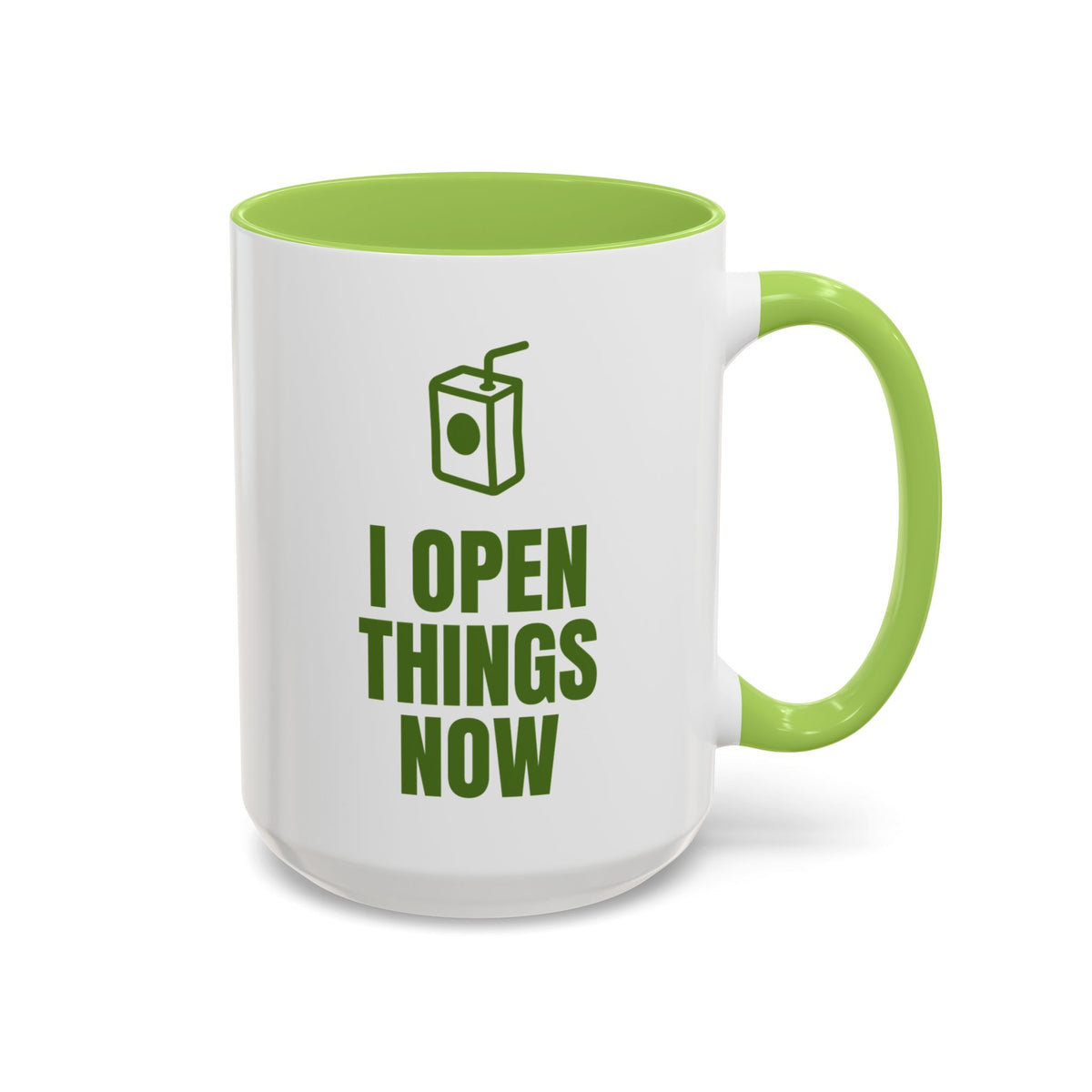 Lunch Duty I Open Things Now Mug (Colored Handle)