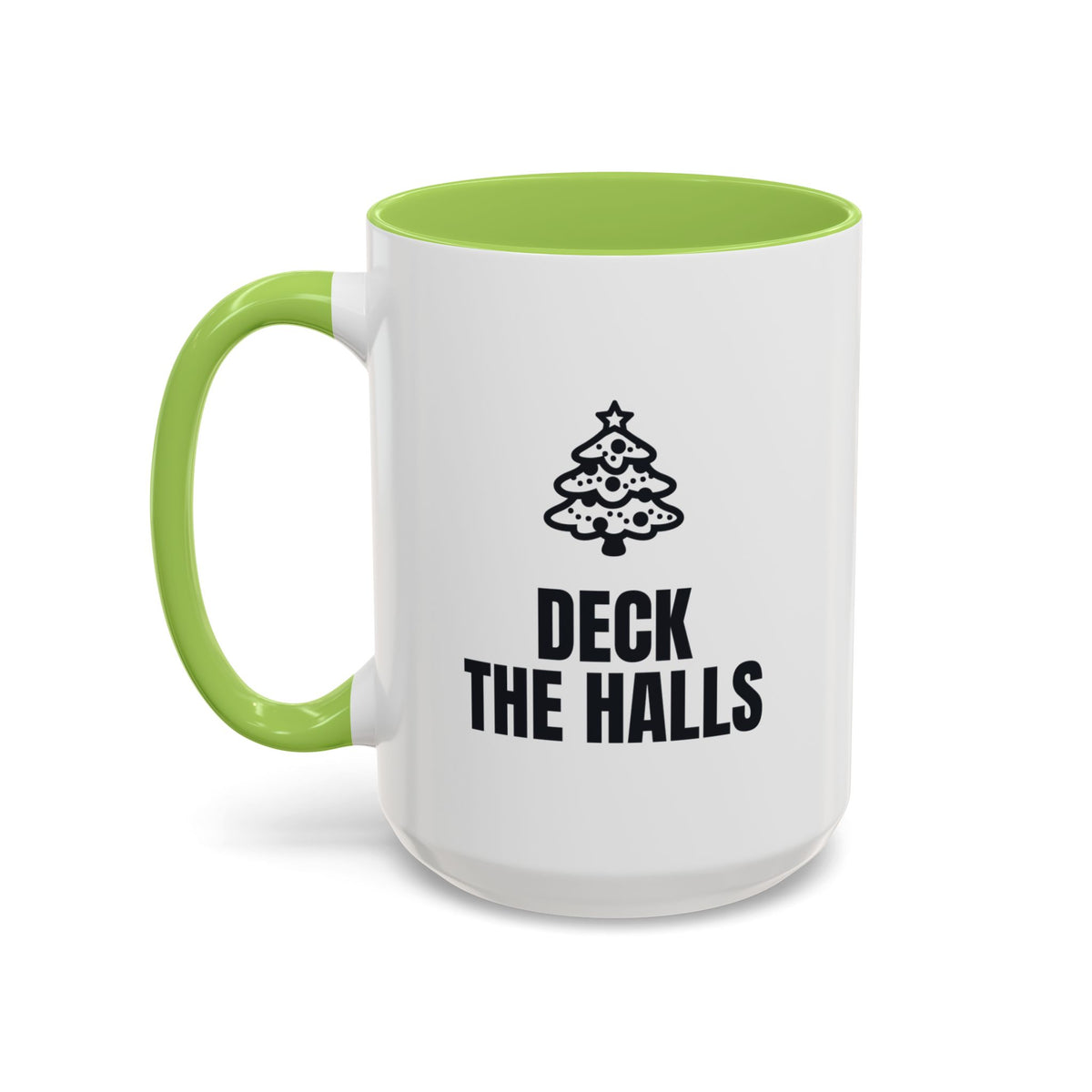 Deck the Halls But No Running Mug (Colored Handle)