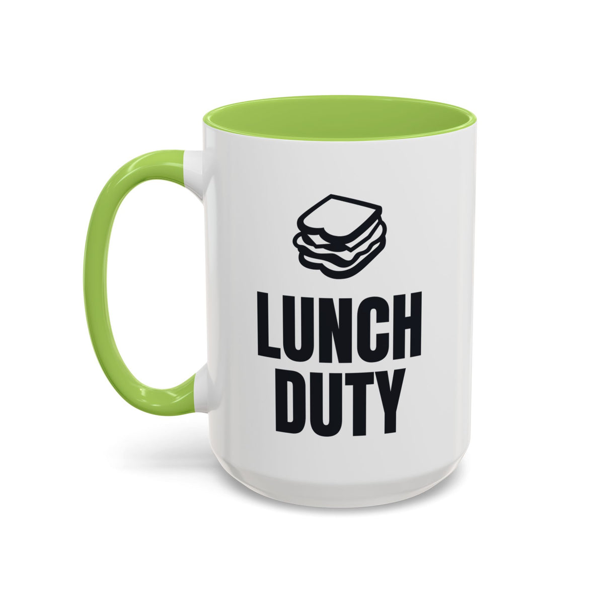 Lunch Duty I Open Things Now Mug (Colored Handle)
