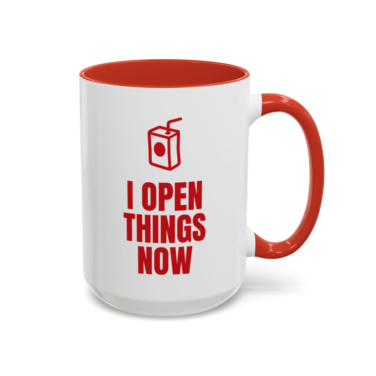 Lunch Duty I Open Things Now Mug (Colored Handle)