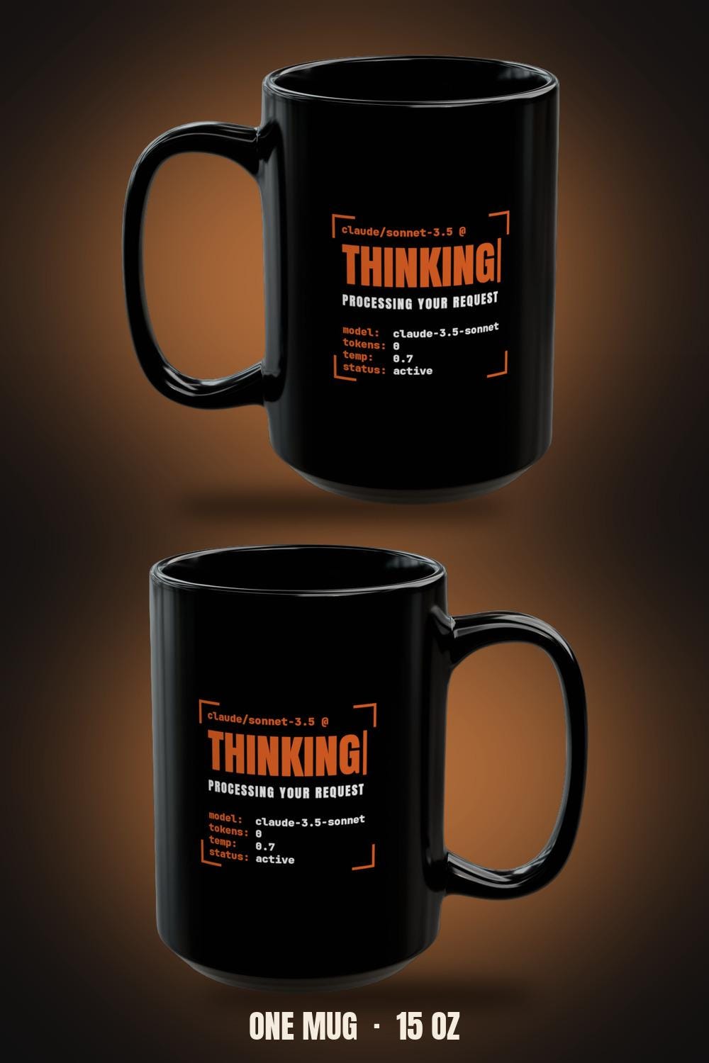 Claude Terminal | Developer Coffee Mug (Black 15oz)