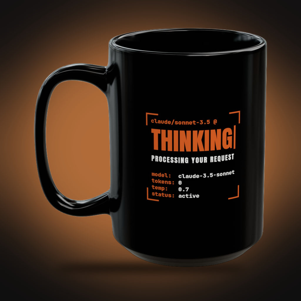 Claude Terminal Mug (Black) (left view)