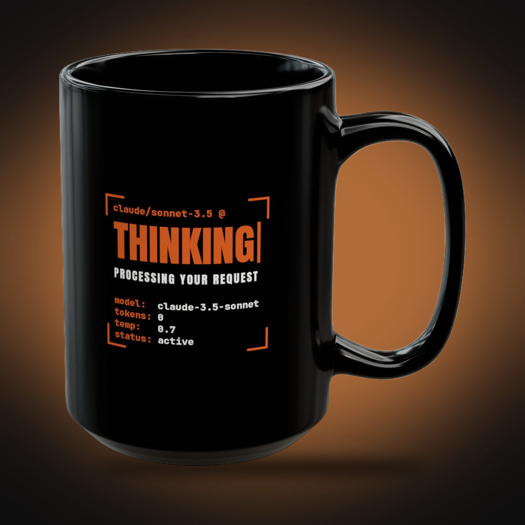 Claude Terminal Mug (Black) (right view)