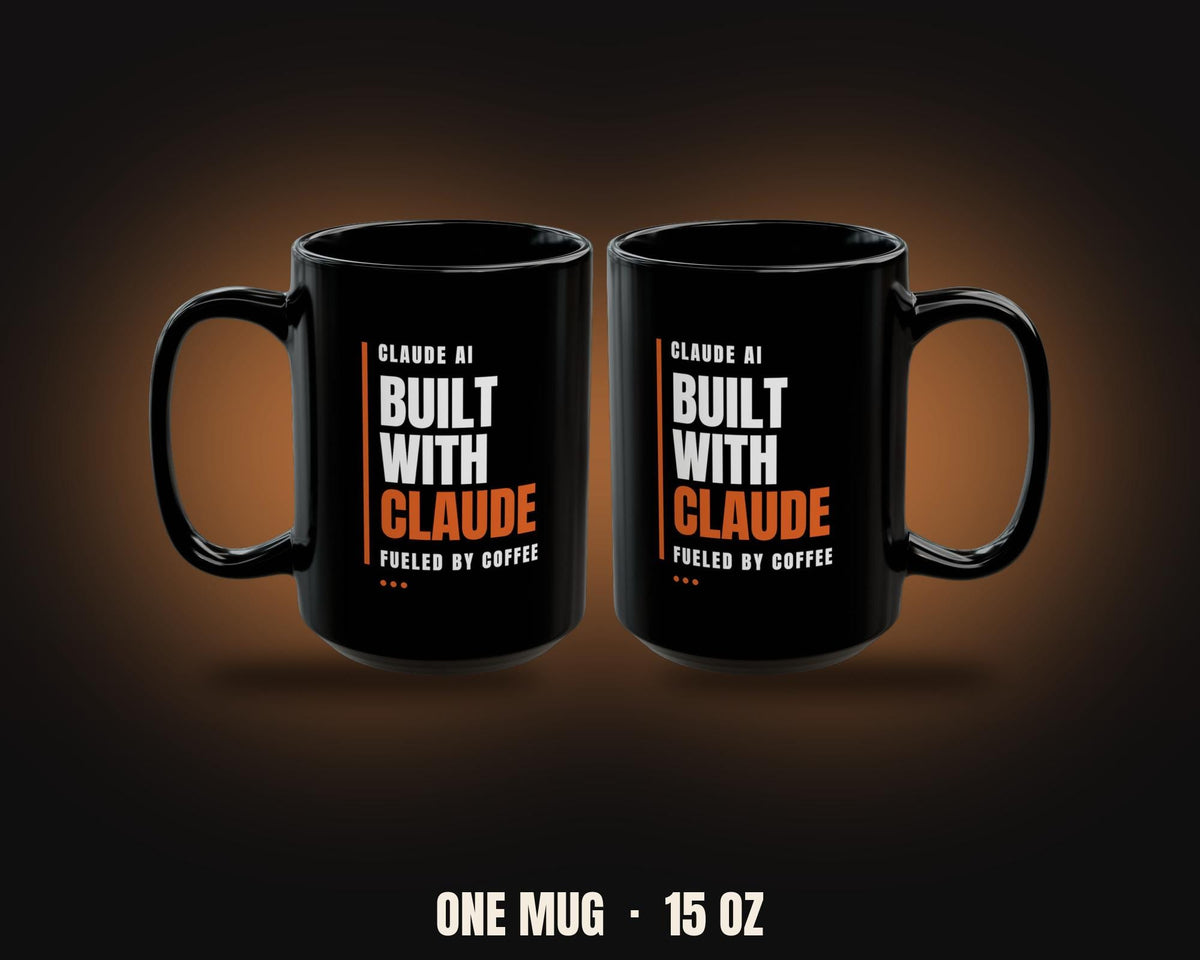Built With Claude | Orange Edition Mug (Black 15oz)