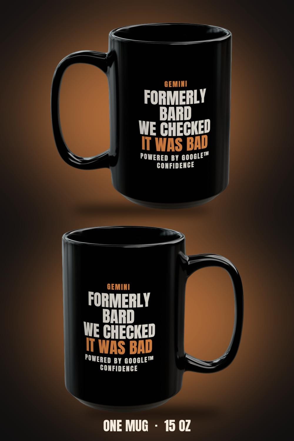 Gemini Formerly Bard Funny AI Coffee Mug Google AI Humor
