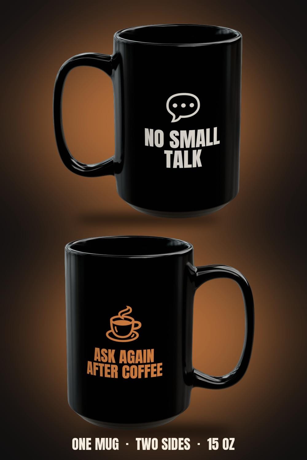 No Small Talk Coffee Mug | Deadpan Dry Humor Mug | Office Boundary Gift | Introvert Coffee Cup | Funny Sarcastic Mug