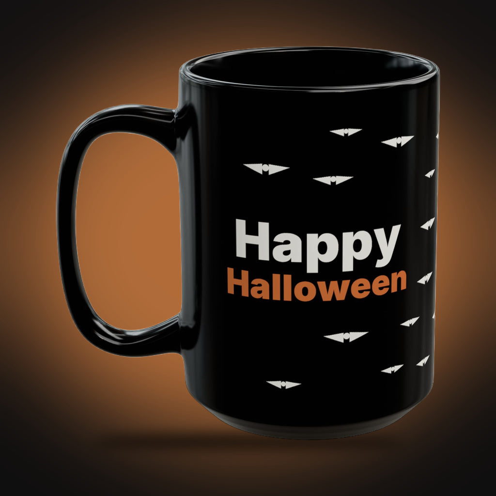 Happy Halloween Bats Mug (left view)