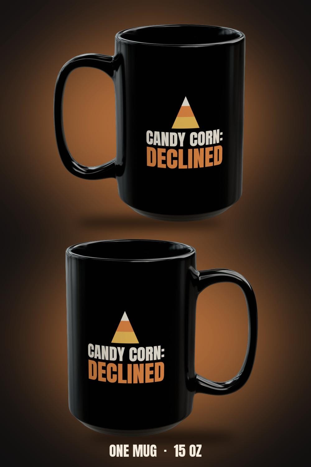 Candy Corn Icon Mug | Candy Corn Declined Halloween Coffee Mug 15oz