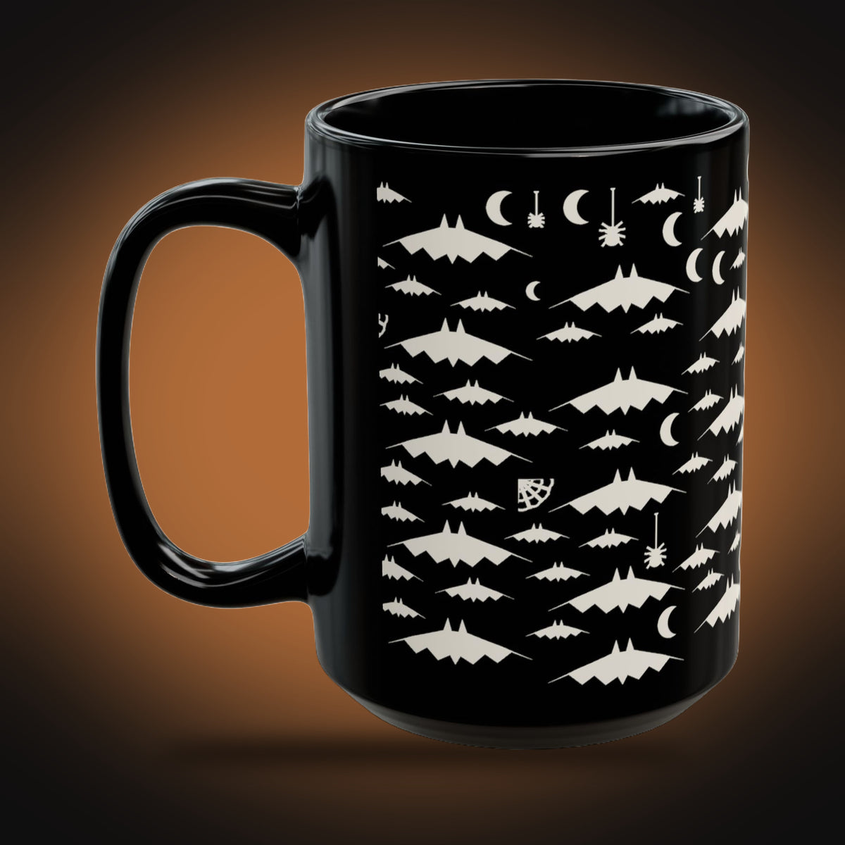 Bats & Spiders Wallpaper Mug (left view)