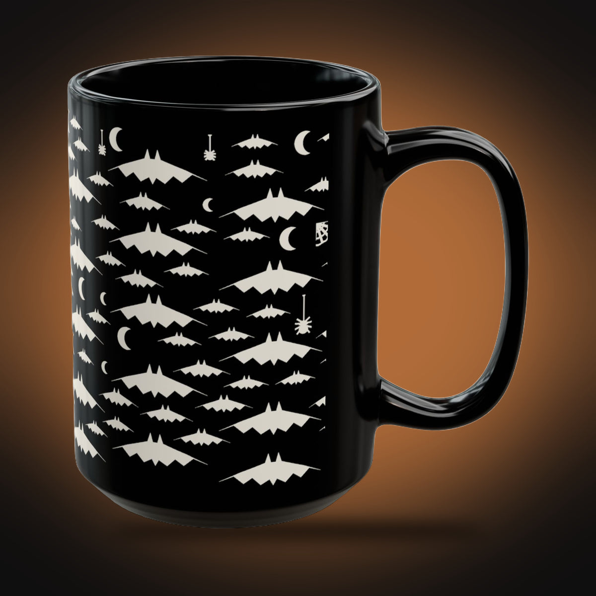 Bats & Spiders Wallpaper Mug (right view)