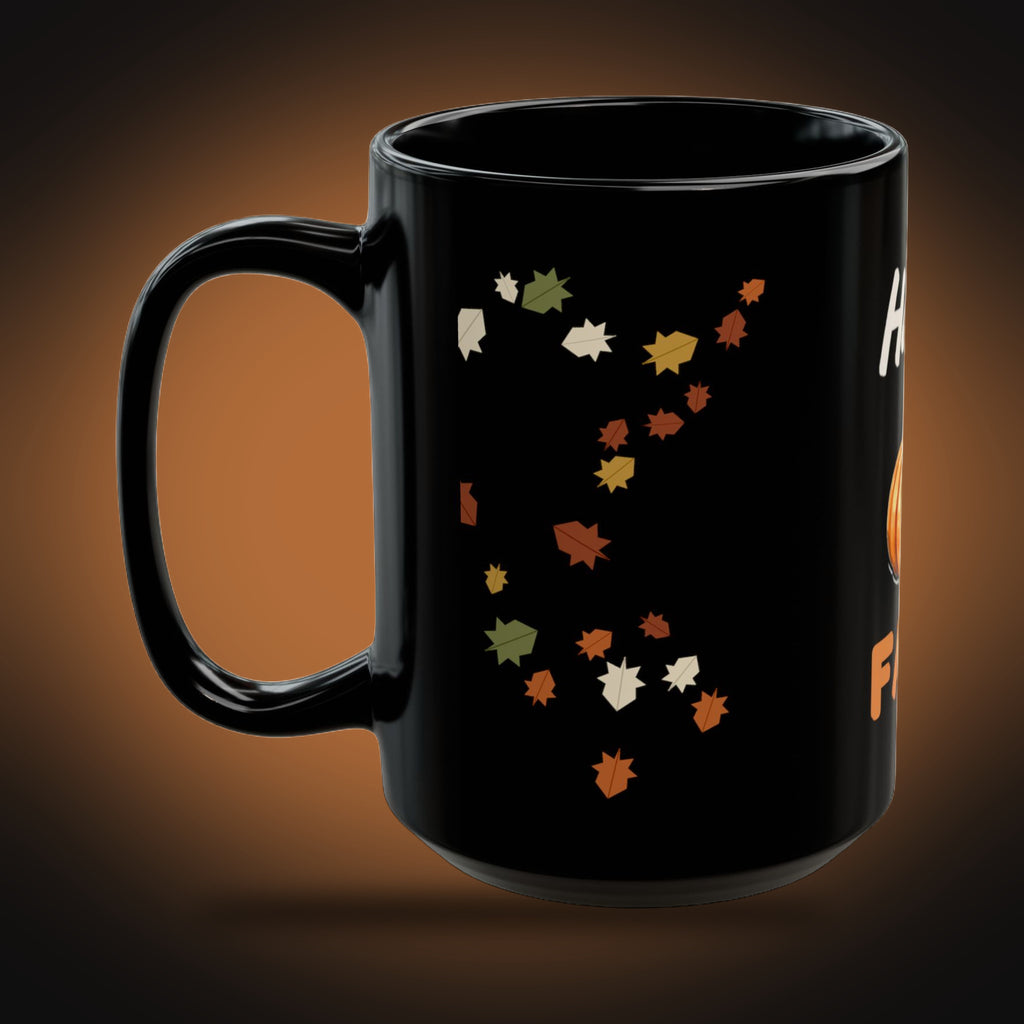 Happy Fall Pumpkin Mug (left view)