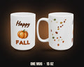 Happy Fall Pumpkin Mug | Autumn Coffee Mug 15oz White