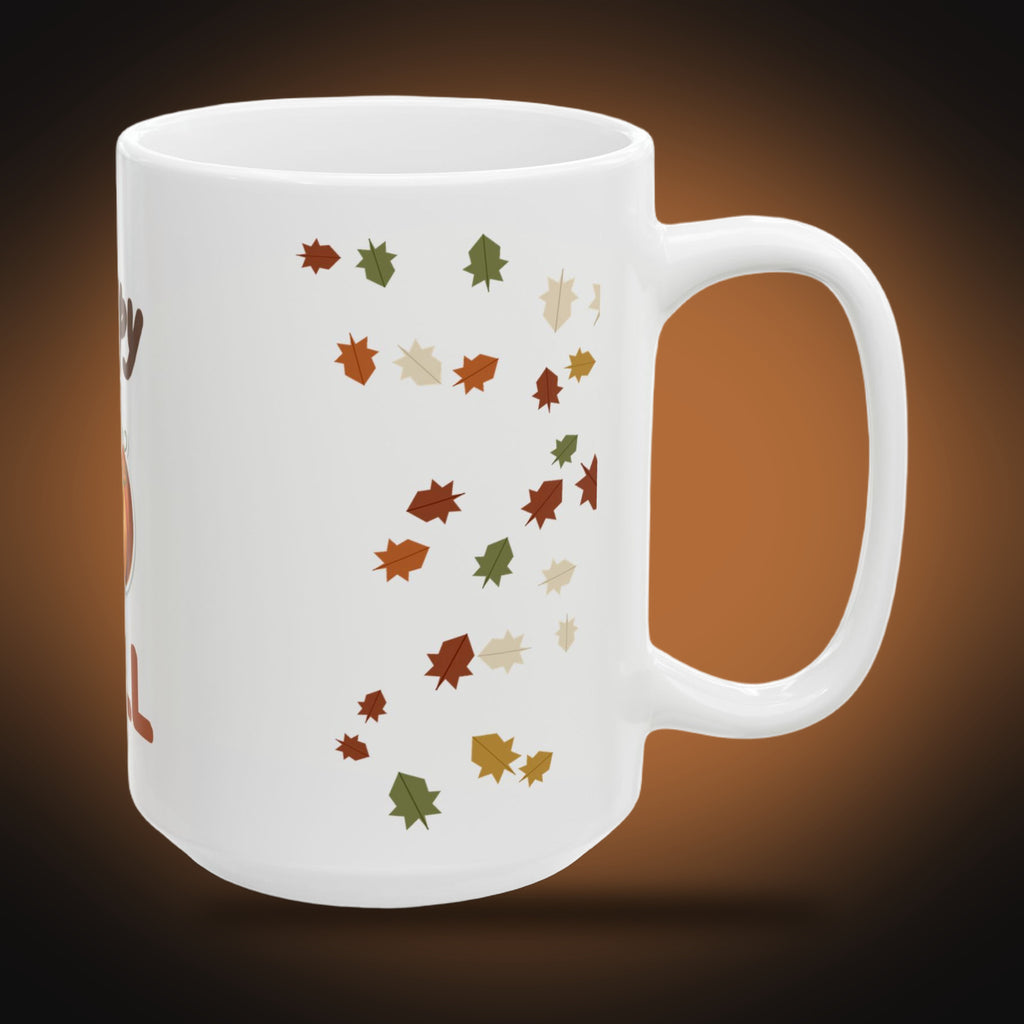 Happy Fall Pumpkin Mug (White) (right view)