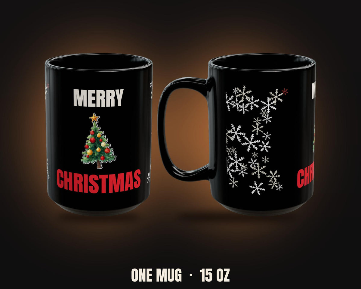 Merry Christmas Tree Mug | Holiday Coffee Mug 15oz