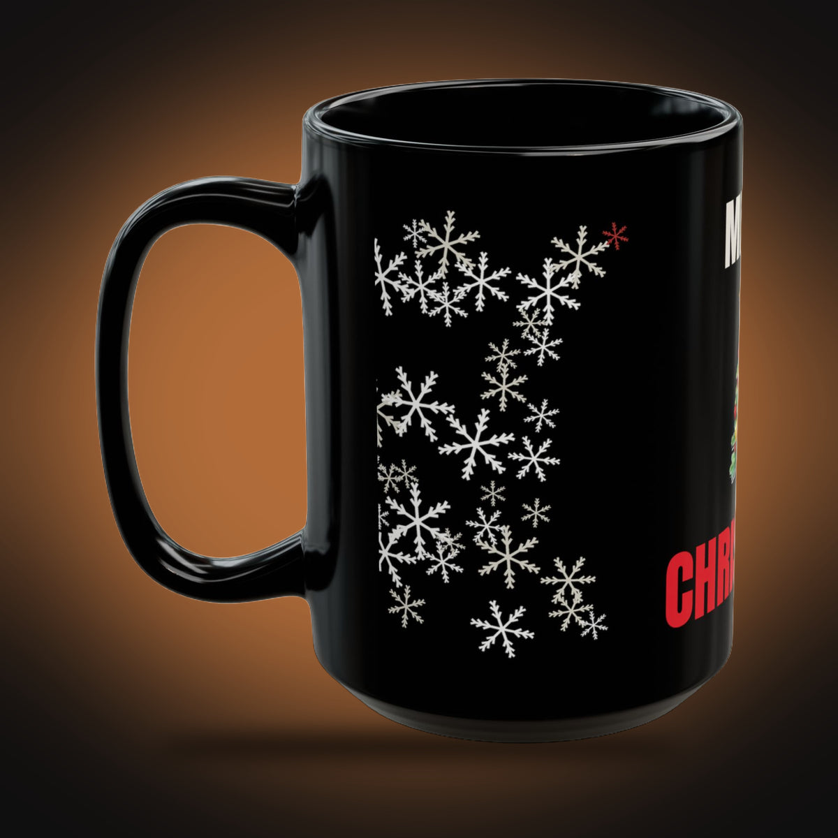 Merry Christmas Tree Mug (left view)