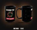 Happy Holidays Wreath Mug | Christmas Coffee Mug 15oz