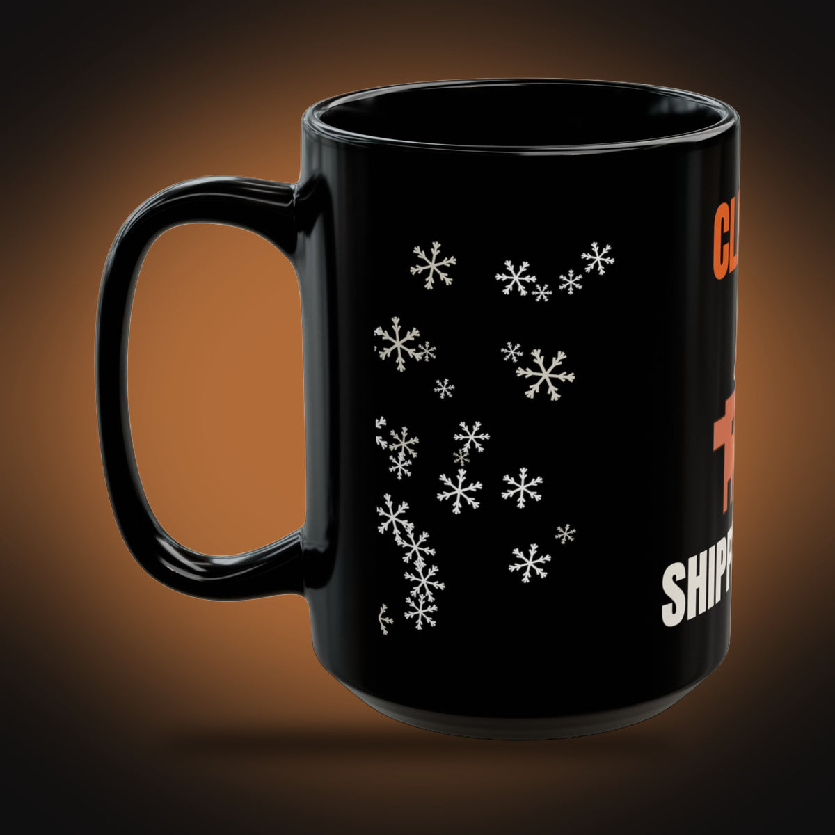 Santa Claude Delivering Code Mug (left view)