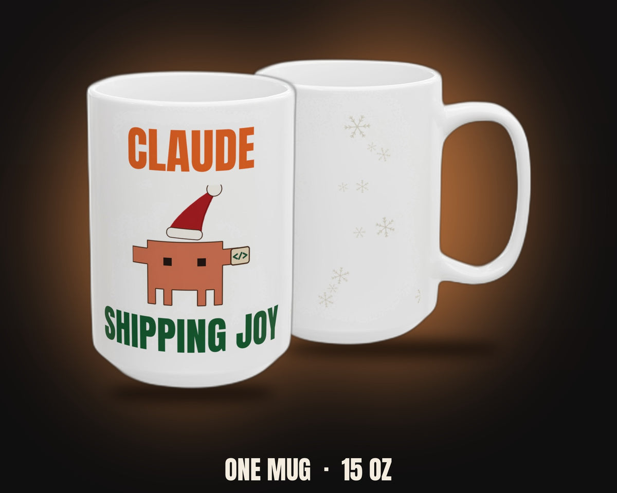 Santa Claude Delivering Code Mug (White)