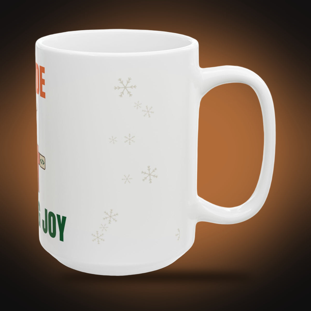 Santa Claude Delivering Code Mug (White) (right view)