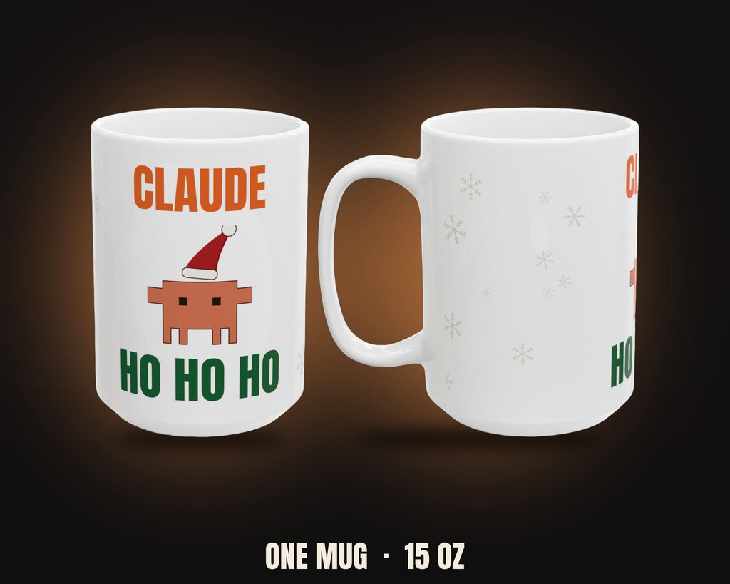 Santa Claude Character Mug | Funny AI Christmas Coffee Mug 15oz White