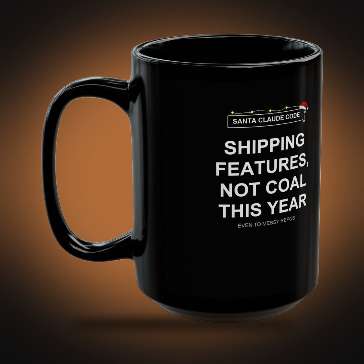 Santa Claude Code Mug (left view)