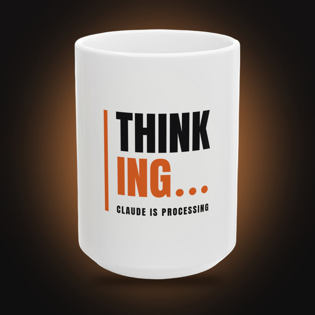 Thinking... Claude AI Mug (White) (front view)
