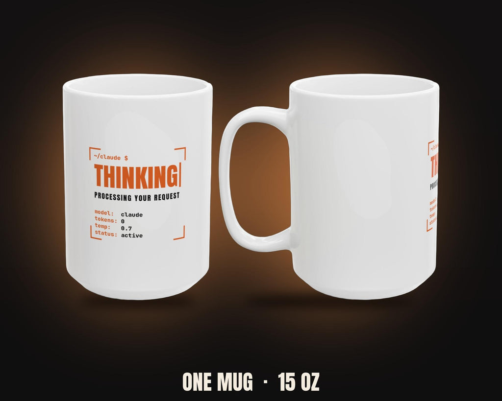 Claude Terminal | Developer Coffee Mug (White 15oz)