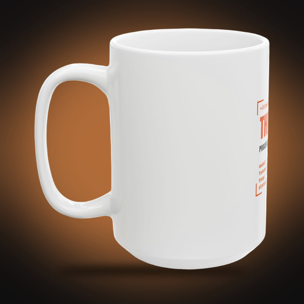 Claude Terminal Mug (White) (left view)