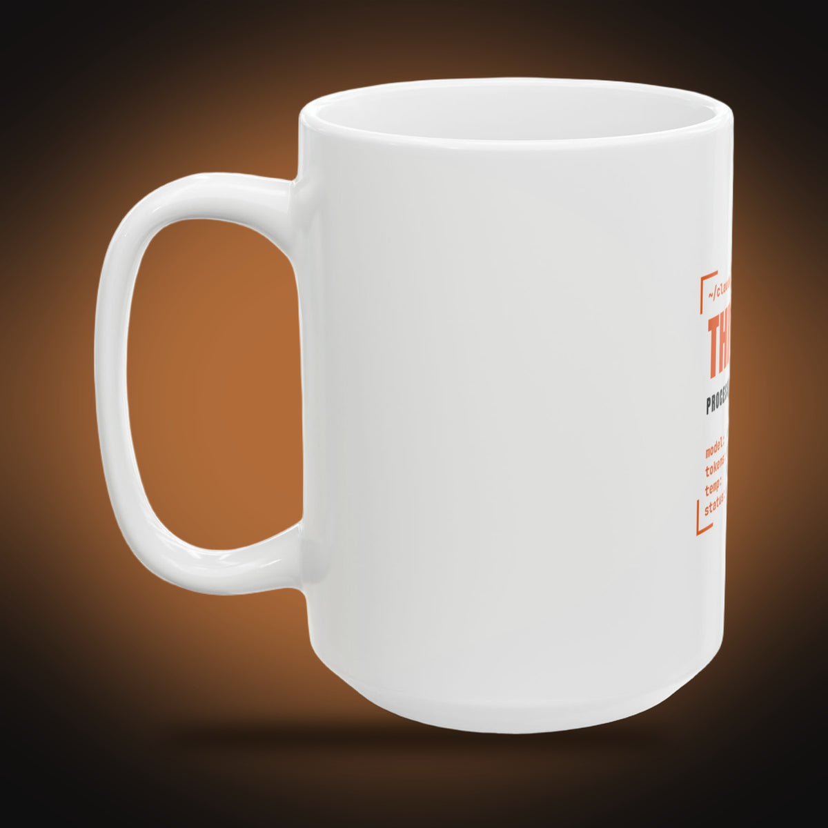 Claude Terminal Mug (White) (left view)