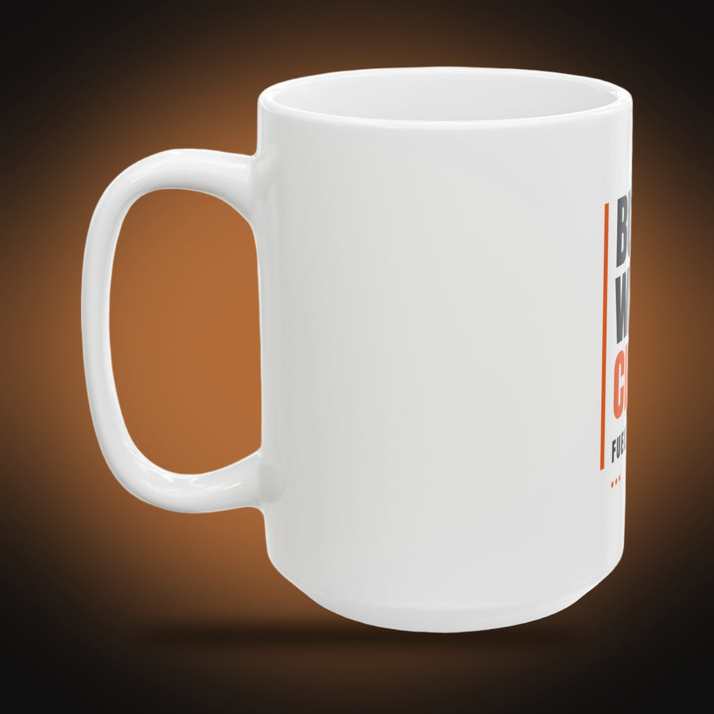 Built With Claude, Fueled By Coffee Mug (White) (left view)