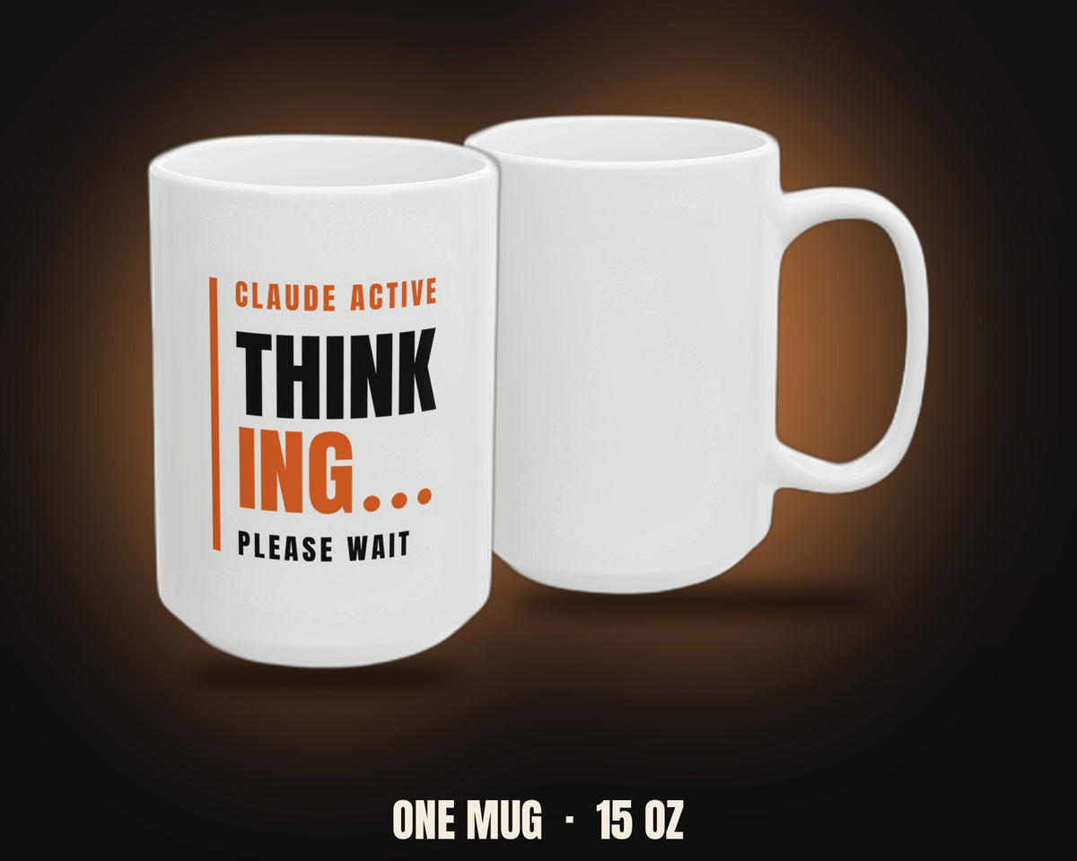 Claude Active, Please Wait Mug (White)