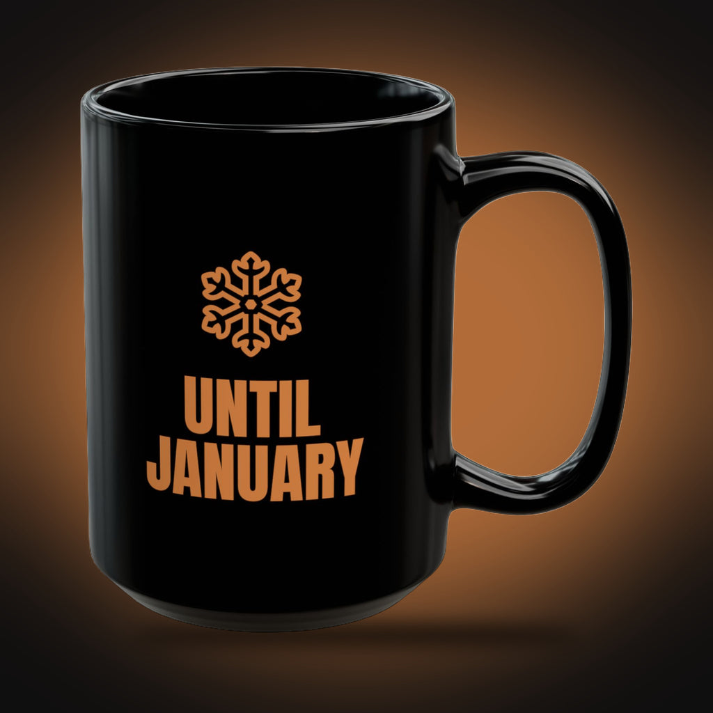 Out of Office, Until January Mug (right view)