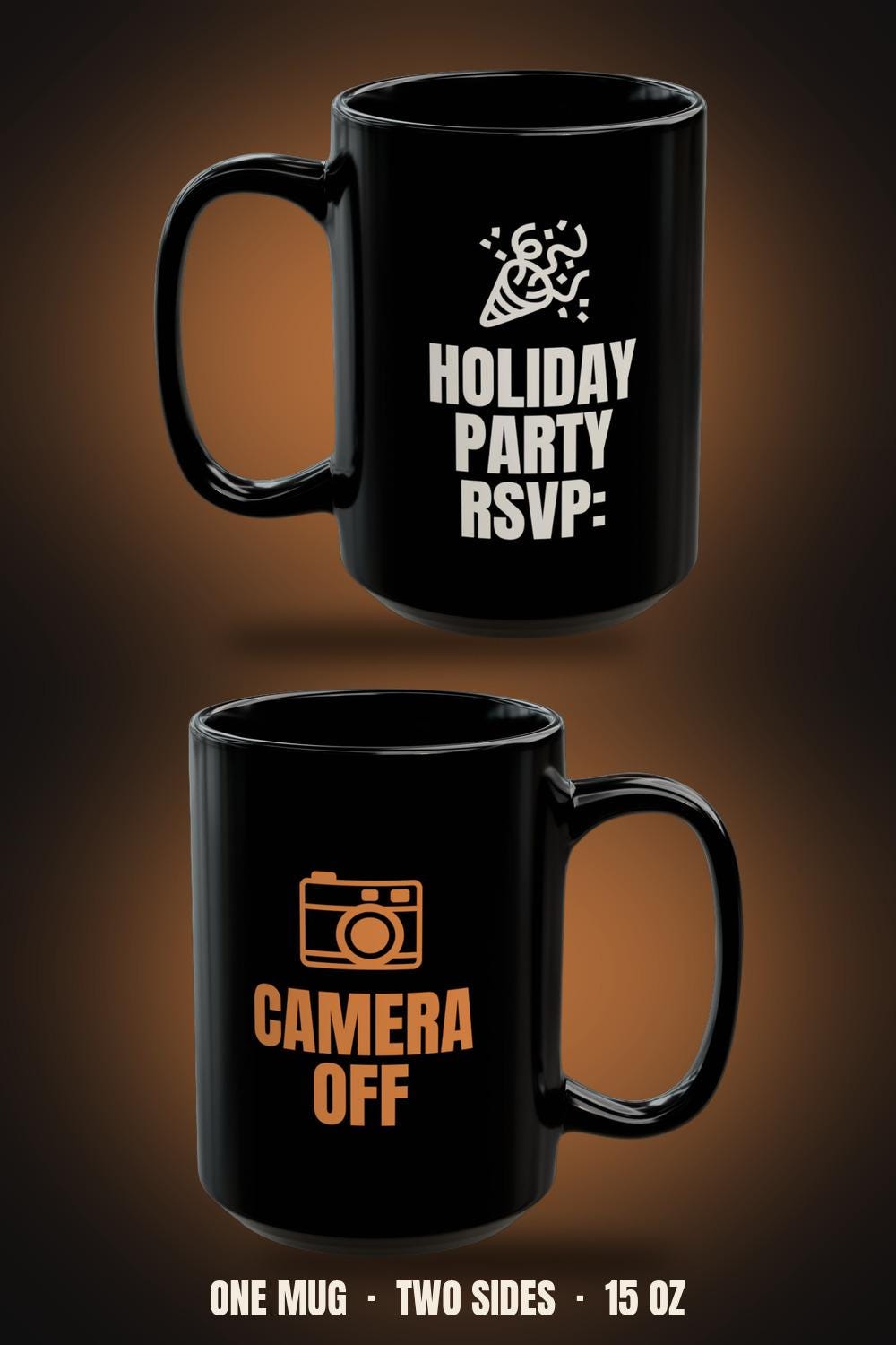 Holiday Party RSVP Camera Off Mug | Funny Christmas WFH Coffee Mug 15oz