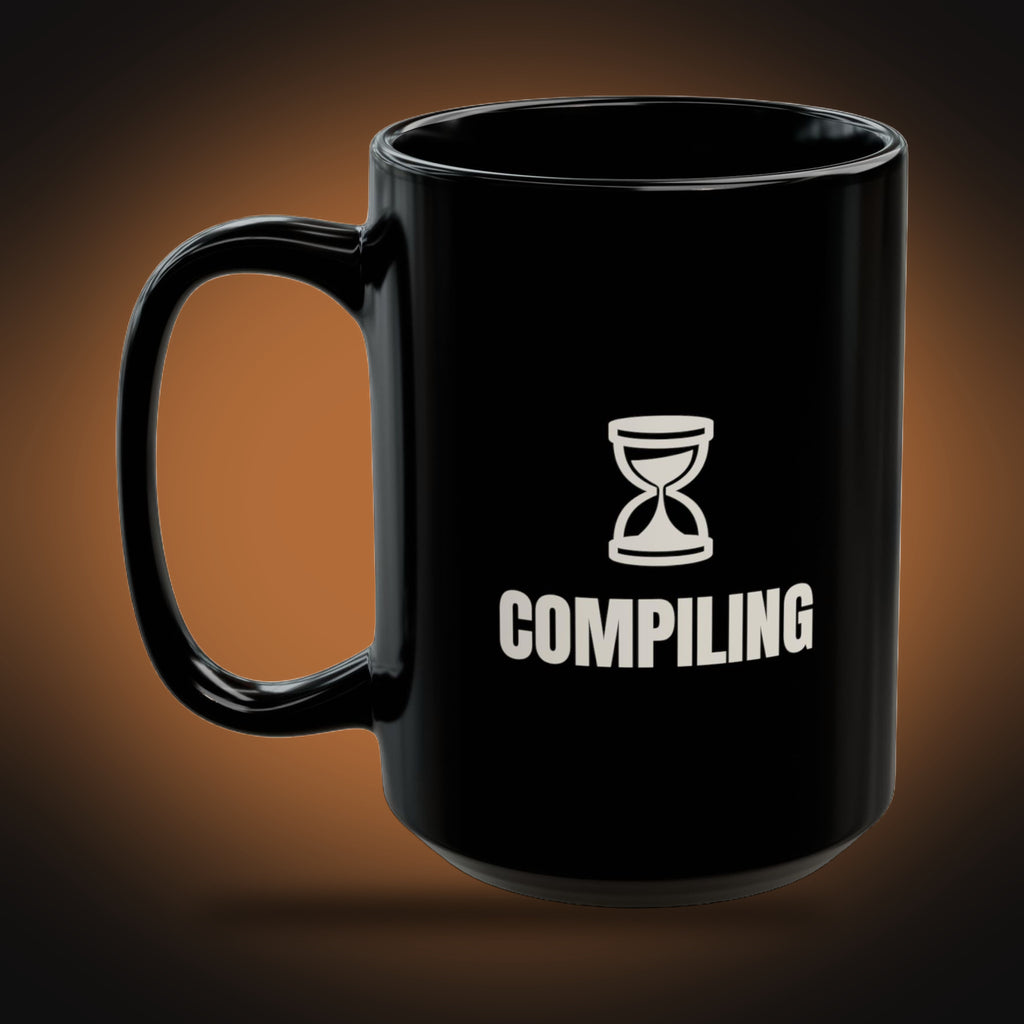 Compiling Holiday Cheer Mug (left view)