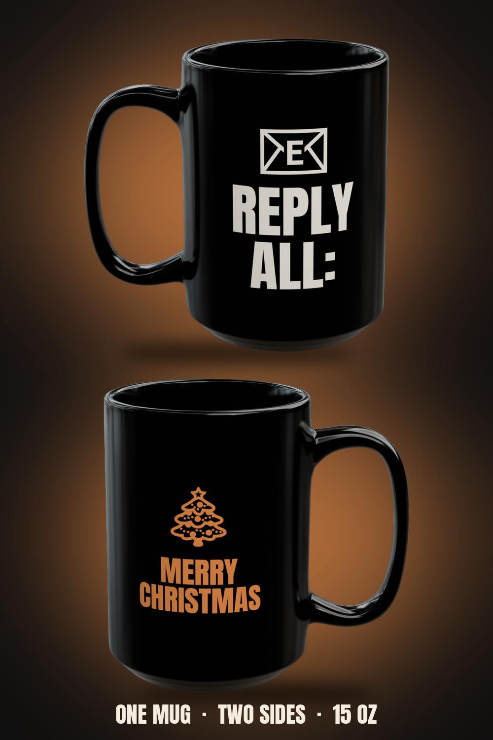 Reply-All Merry Christmas Mug | Funny Office Email Holiday Coffee Mug 15oz