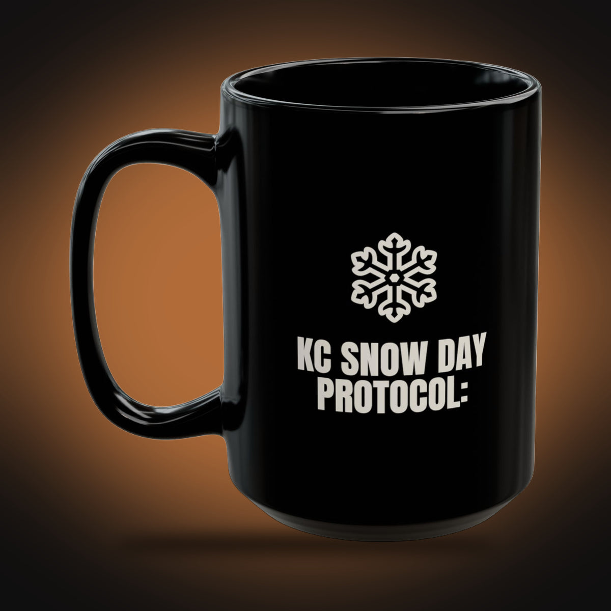 KC Snow Day Protocol, Coffee First Mug (left view)