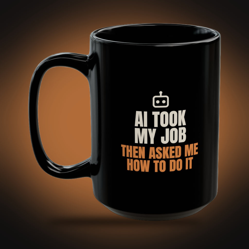 AI Took My Job Mug (Robot Icon) (left view)