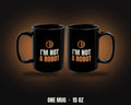 I'm Not A Robot 15oz Mug - Half Human Face | Funny Tech Humor Coffee Cup | Programmer Gift