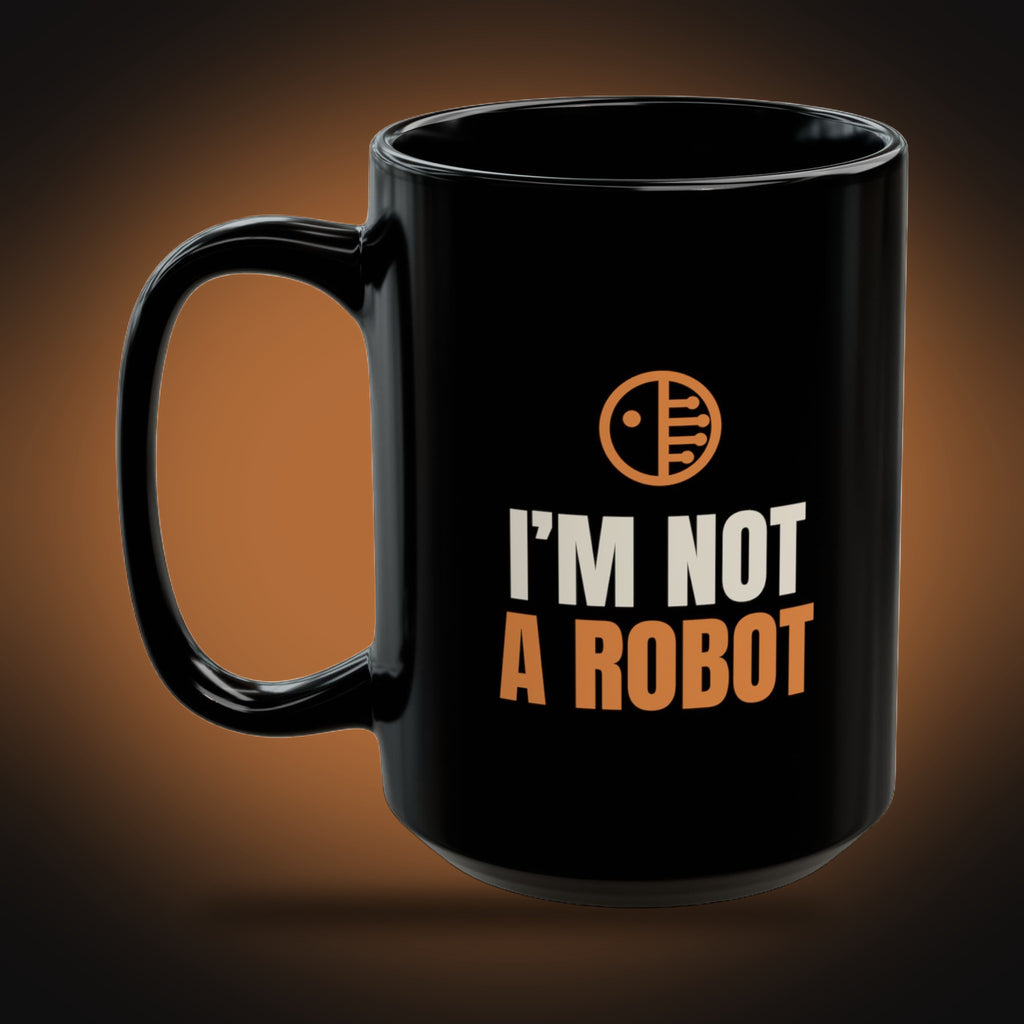 I'm Not a Robot Mug (Half Human Face) (left view)