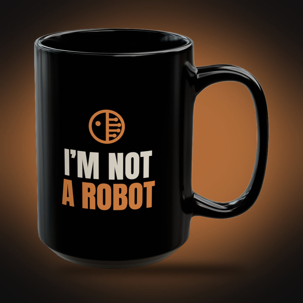 I'm Not a Robot Mug (Half Human Face) (right view)