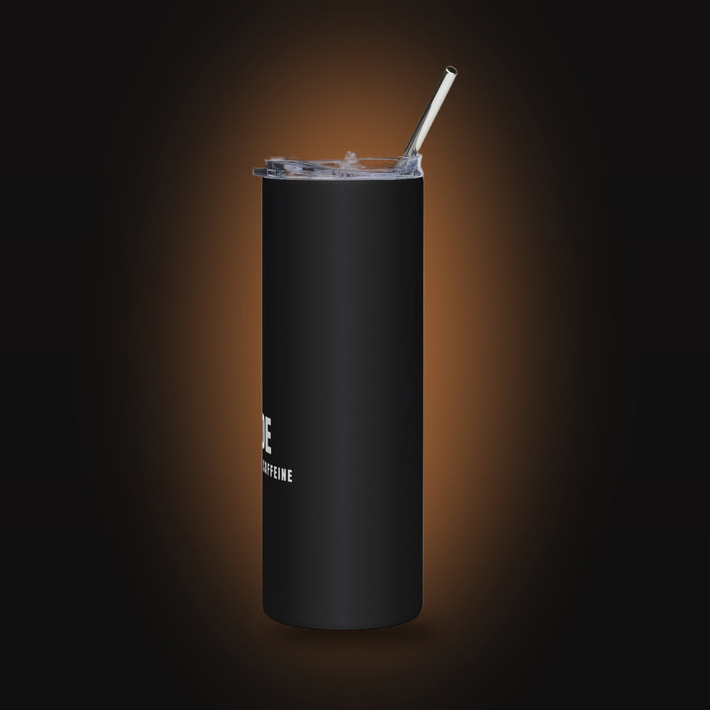 Built With Claude, Powered By Caffeine Straw Tumbler (20oz) (right view)