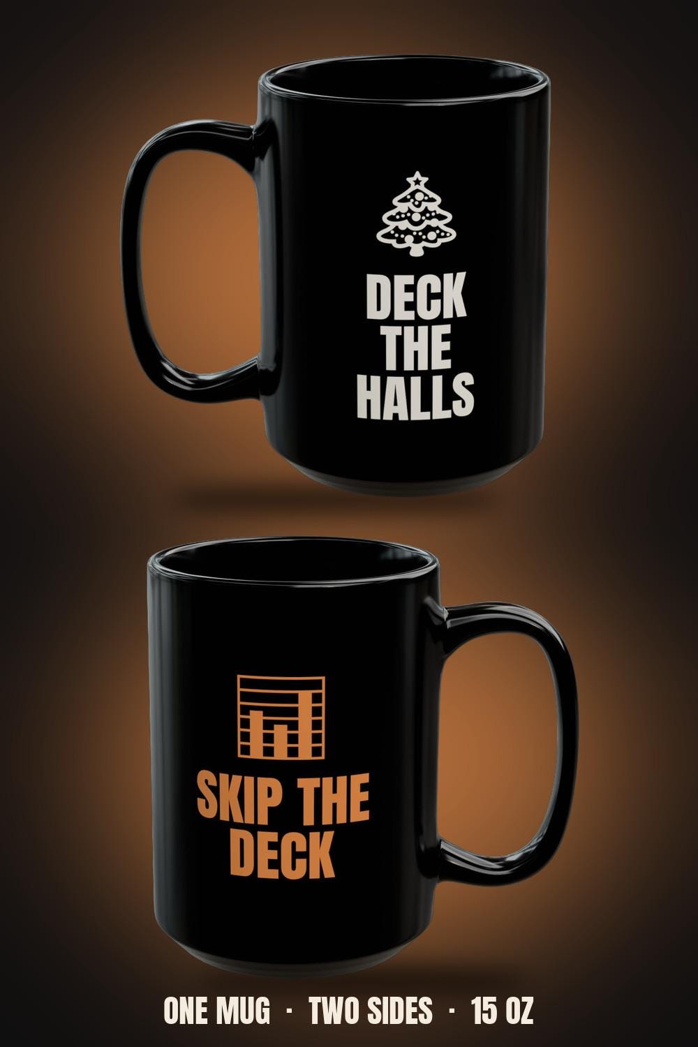 Deck the Halls Skip the Deck Mug | Funny Office Christmas Coffee Mug 15oz