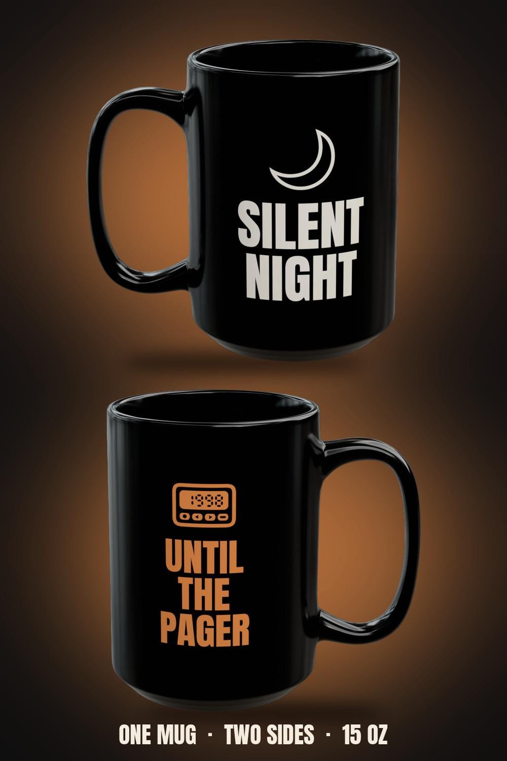 Silent Night Until the Pager Mug | Funny On Call IT Christmas Coffee Mug 15oz