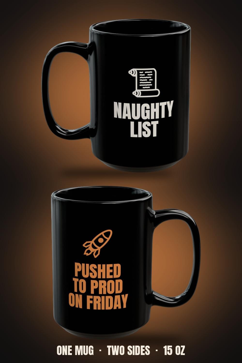 Naughty List Pushed to Prod on Friday Mug | Funny Developer Christmas Coffee Mug 15oz