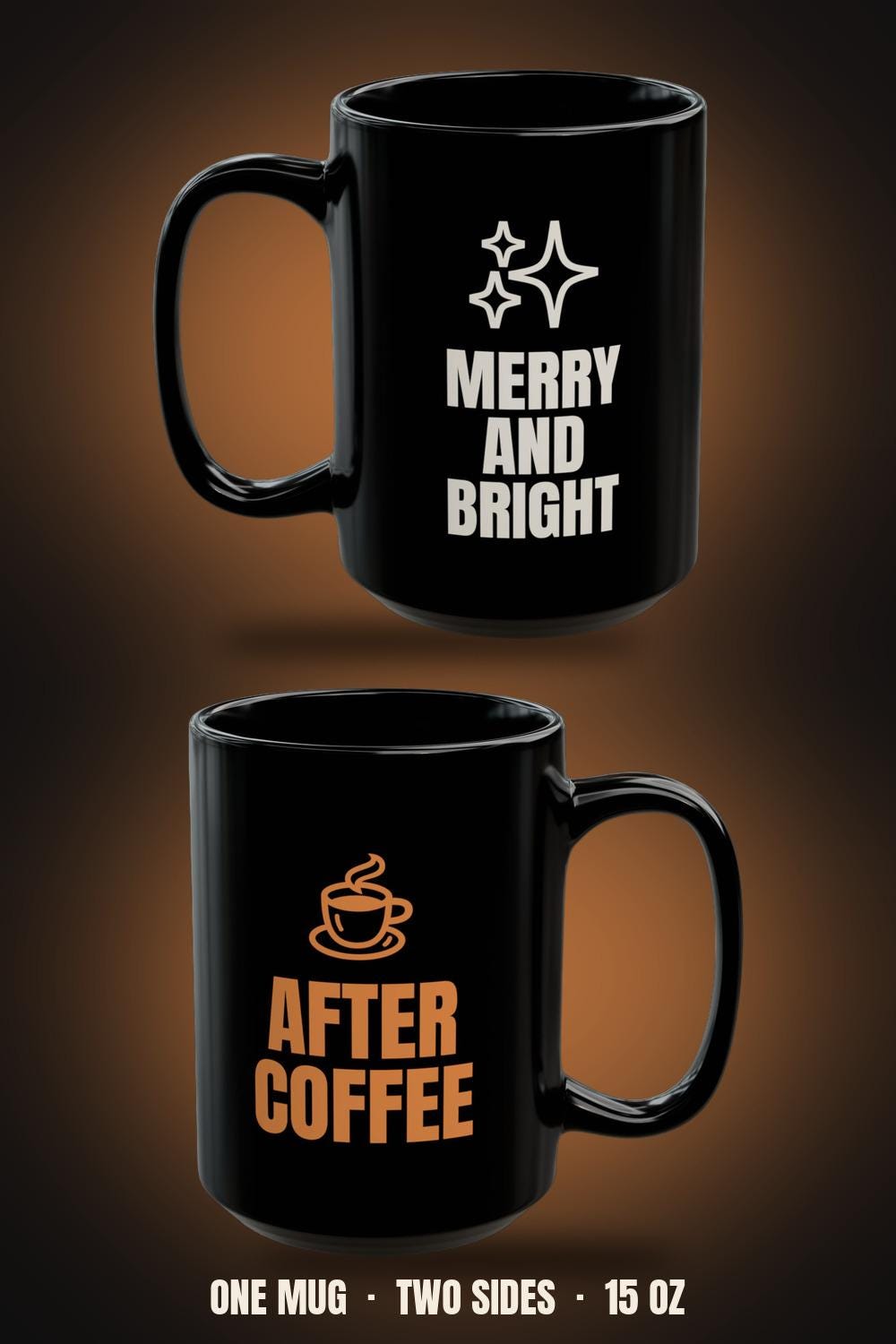 Merry and Bright After Coffee Mug | Funny Christmas Morning Coffee Mug 15oz