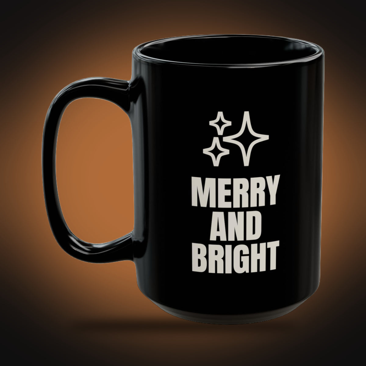 Merry and Bright, After Coffee Mug (left view)