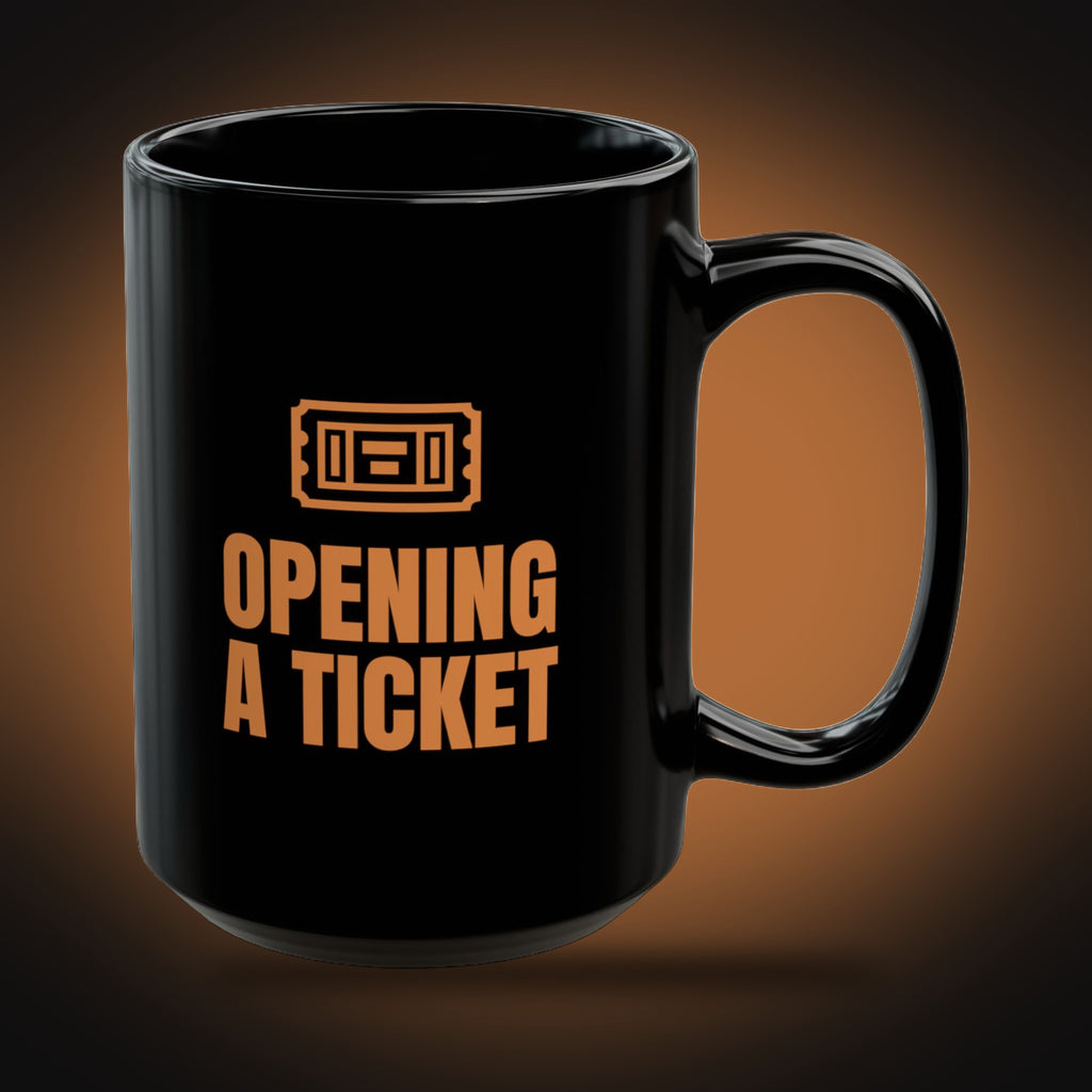 Making a List, Opening a Ticket Mug (right view)
