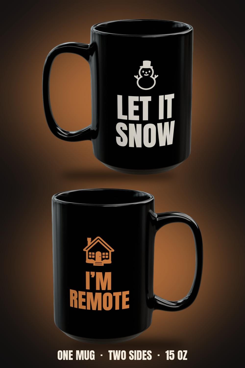 Let It Snow I'm Remote Mug | Funny Work From Home Christmas Coffee Mug 15oz