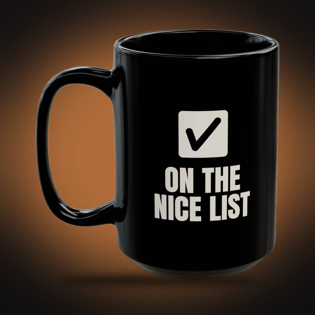 On the Nice List, Technically Mug (left view)