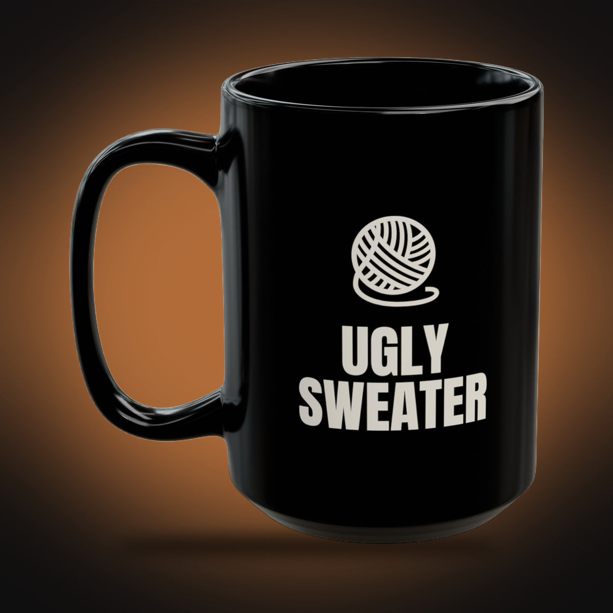 Ugly Sweater, Zero Regrets Mug (left view)